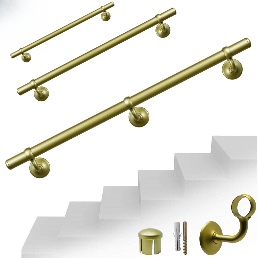 corrimano a muro scala tubo passamano #colore_oro-satinato