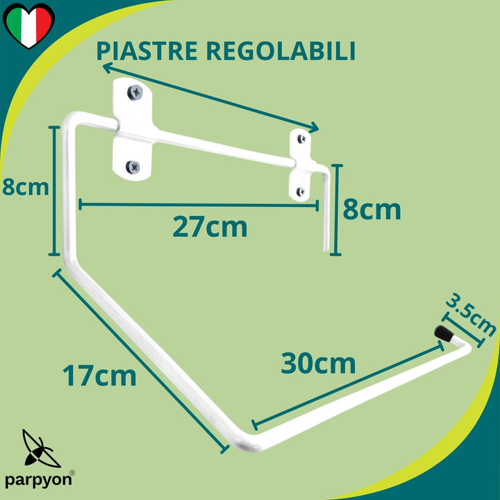 Portarotolo industriale a muro Bianco per rotoloni asciugatutto