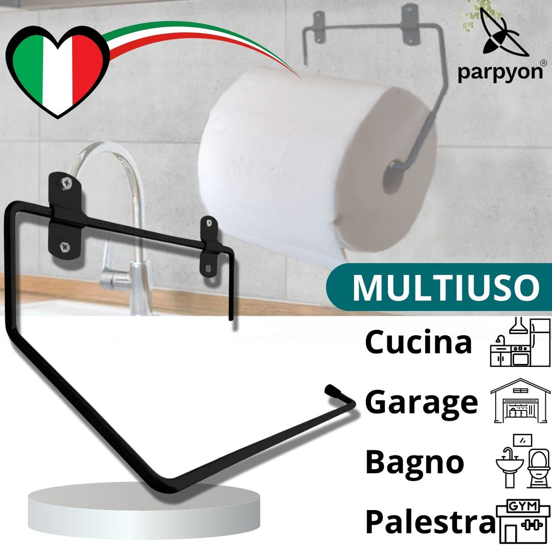 Portarotolo industriale a muro 302 Nero parpyon