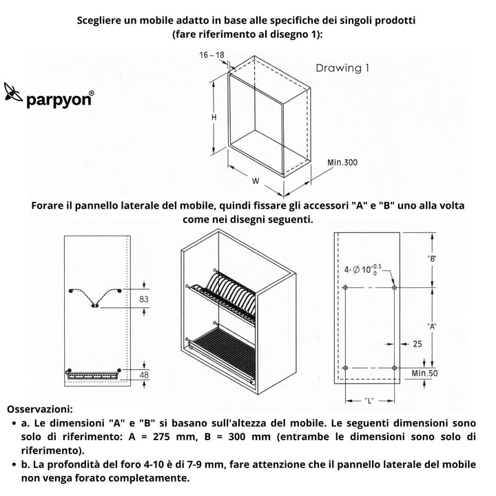 SCOLAPIATTI ACCIAIO INOX CM 56 CON VASCHETTA