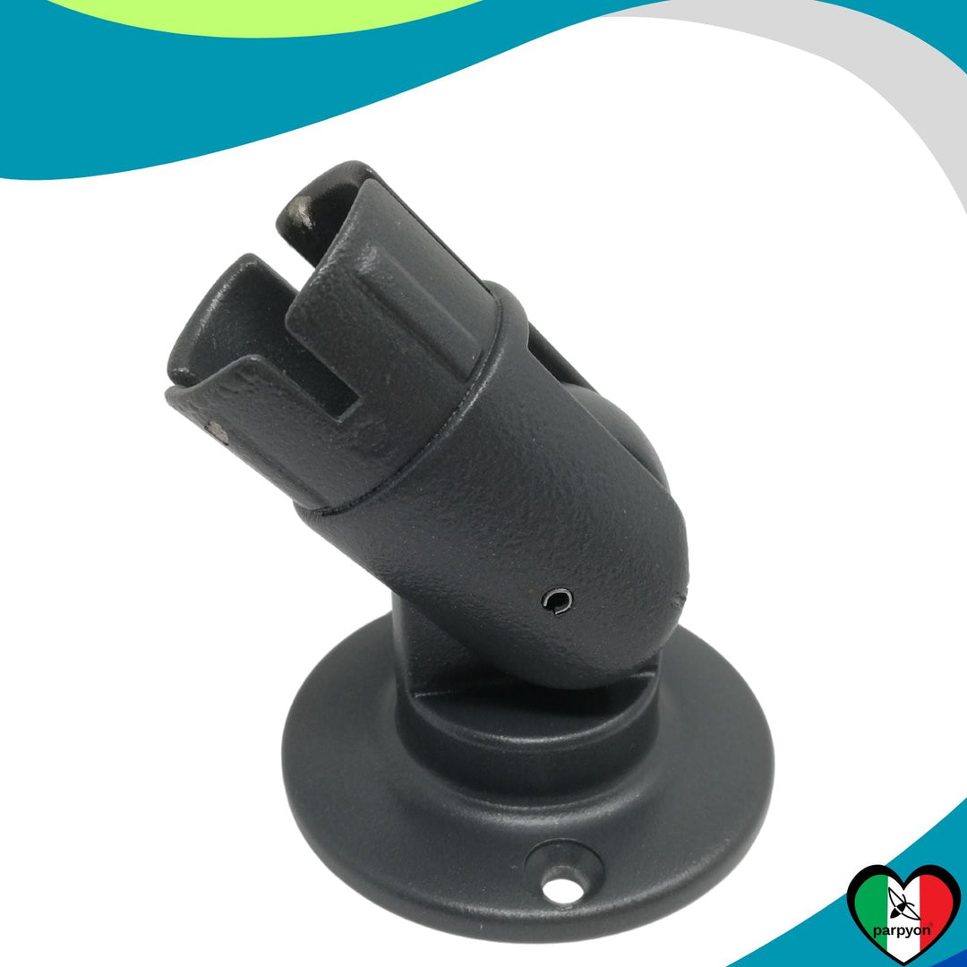 Accessori Ringhiera Grigio G.- Piastra a muro Snodo Tubo D. 32mm