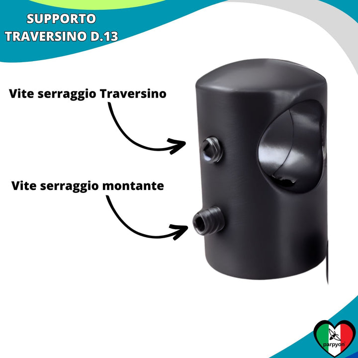 Accessori Ringhiera Grigio G.- Supporti Traversini 4Pz