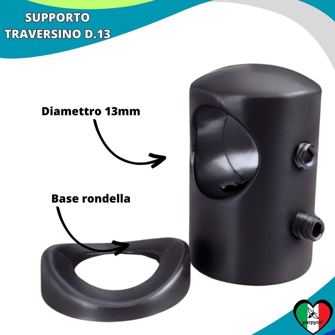 Accessori Ringhiera Grigio G.- Supporti Traversini 4Pz