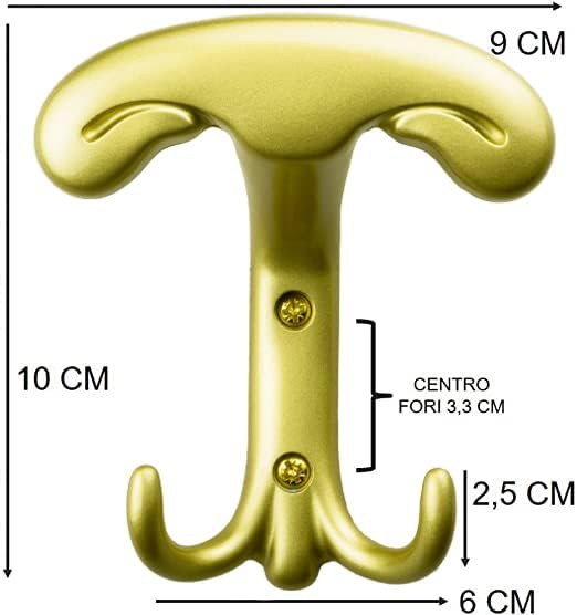 Appendiabiti a parete, N.1 gancio attaccapanni da muro (MOD.106)
