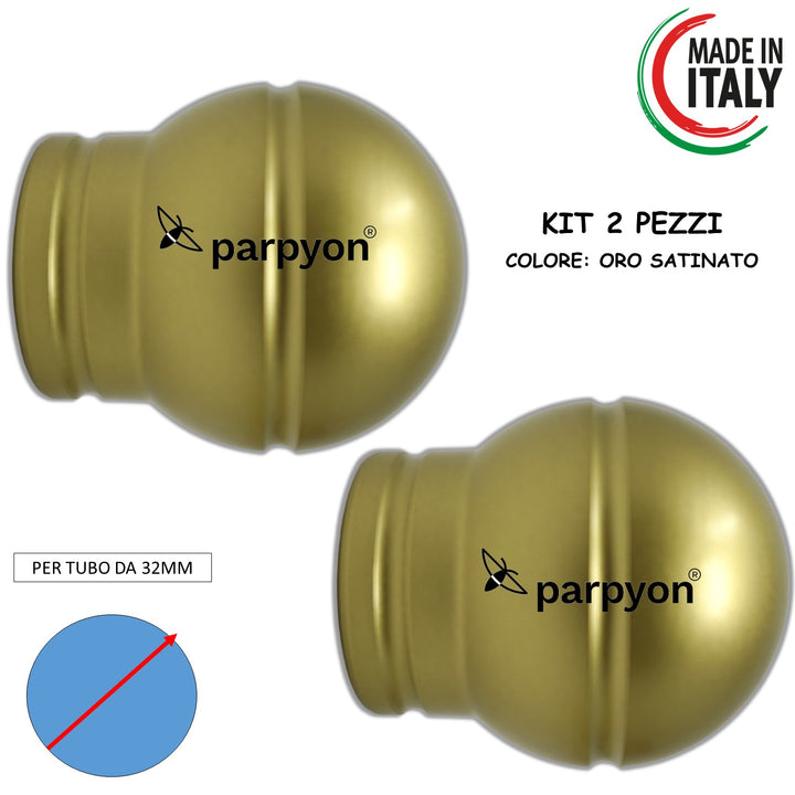Accessori corrimano D.32 Tappi finale a Palla