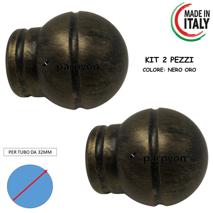 Accessori corrimano D.32 Tappi finale a Palla