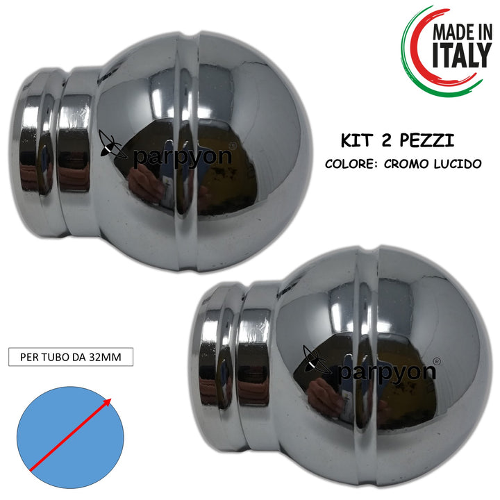 Accessori corrimano D.32 Tappi finale a Palla