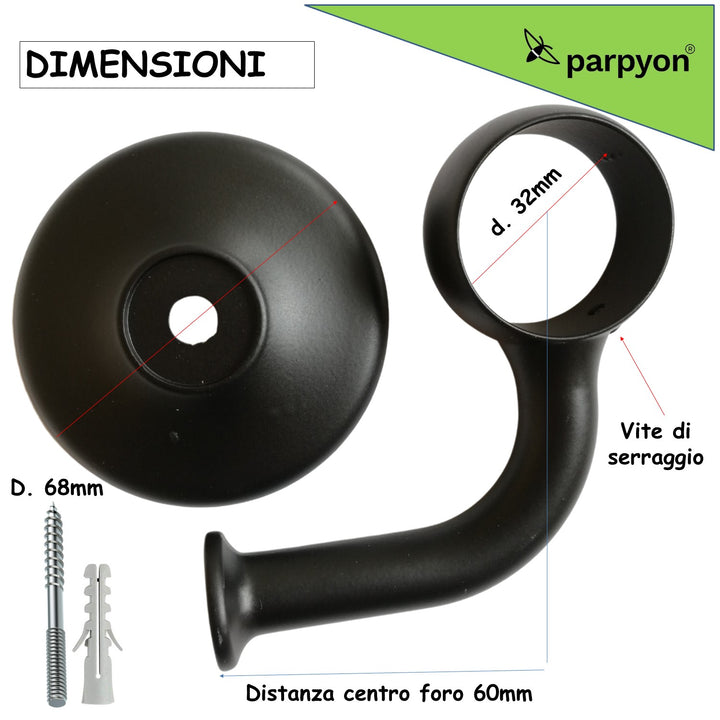 Accessori corrimano D.32 Supporto Tubo Mod-525