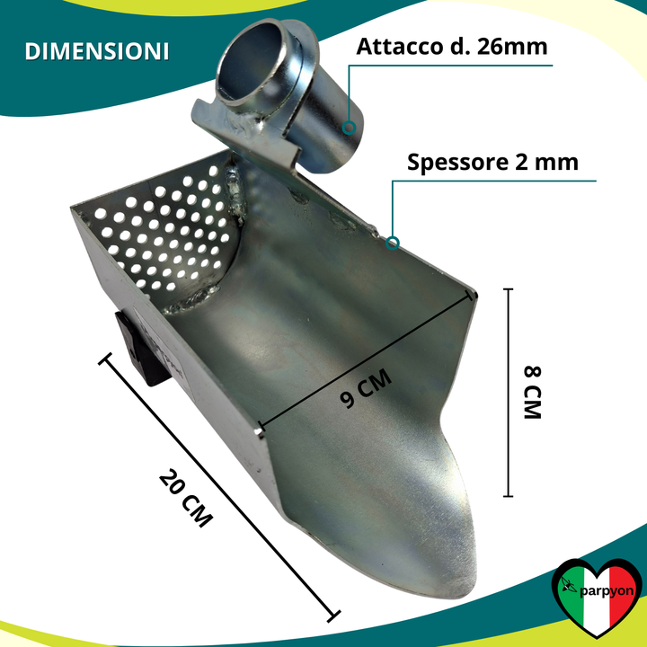 Pala Paletta Forata Tonda Per Pulizia Grondaia Grondaie Canali Canaline Di Scolo