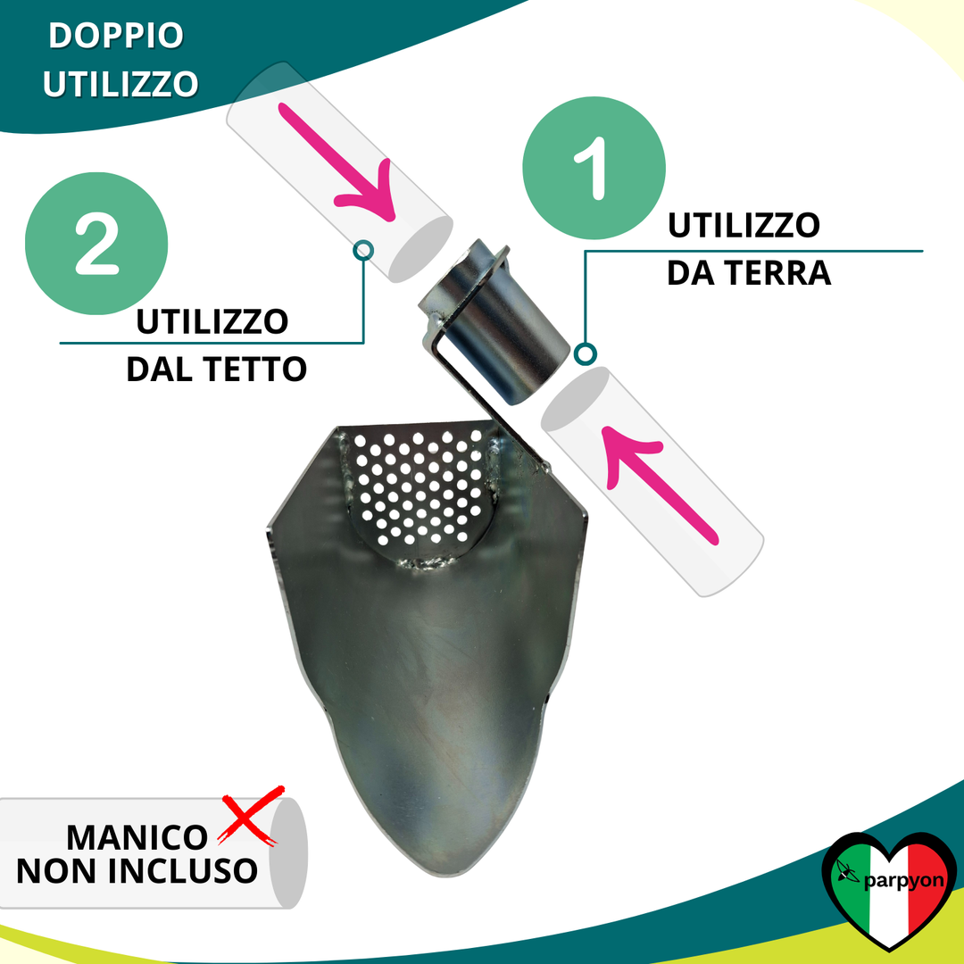 Pala Paletta Forata Tonda Per Pulizia Grondaia Grondaie Canali Canaline Di Scolo