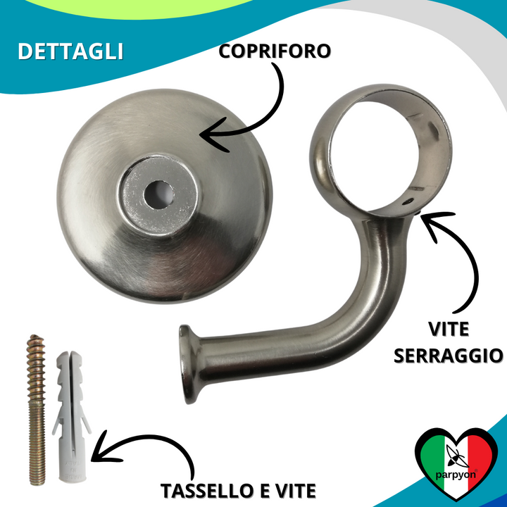 Accessori corrimano D.40 Supporto tubo Mod.250-40
