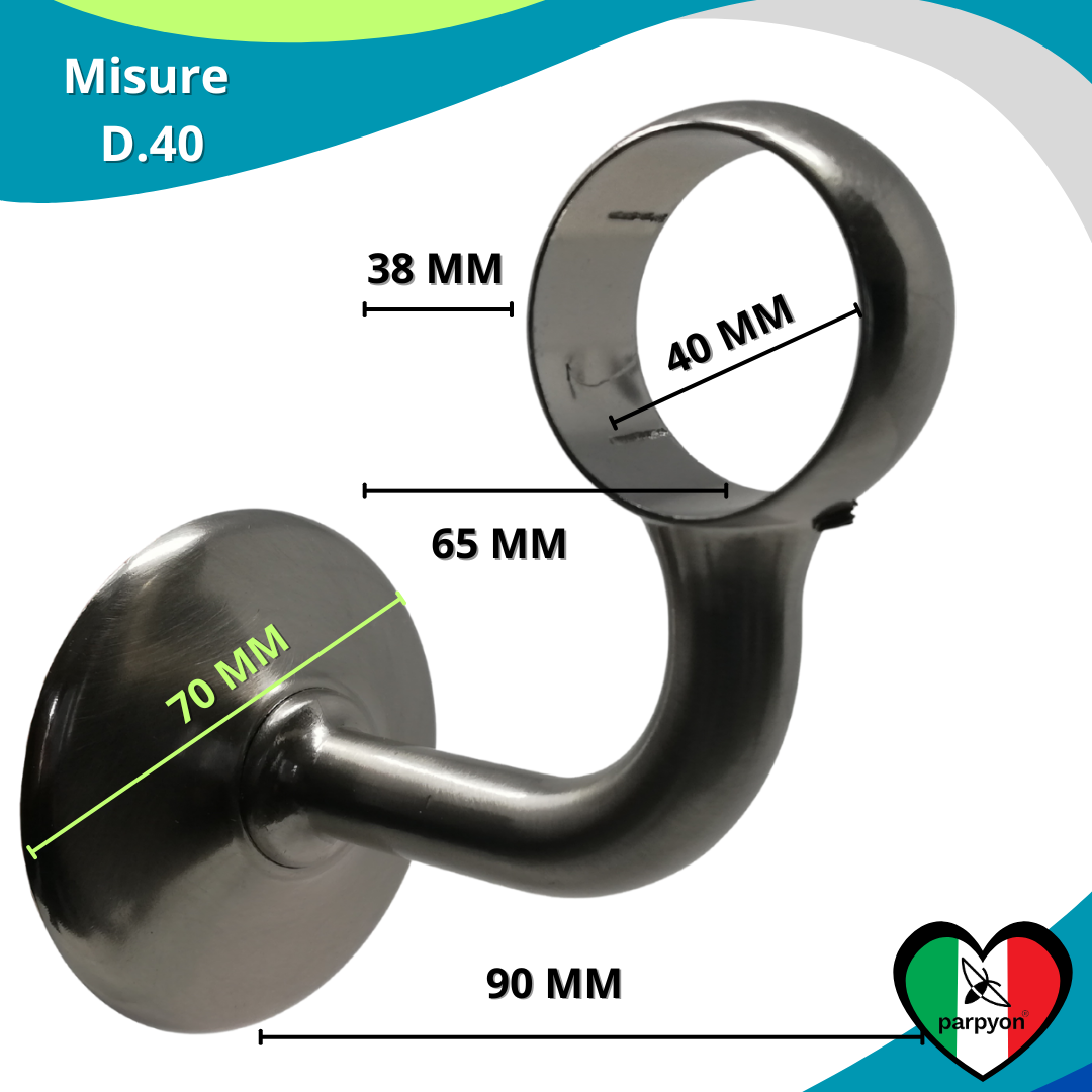 Accessori corrimano D.40 Supporto tubo Mod.250-40