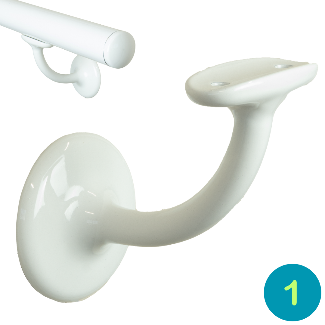 Accessori corrimano - Supporto tubo Mod V42R Bianco
