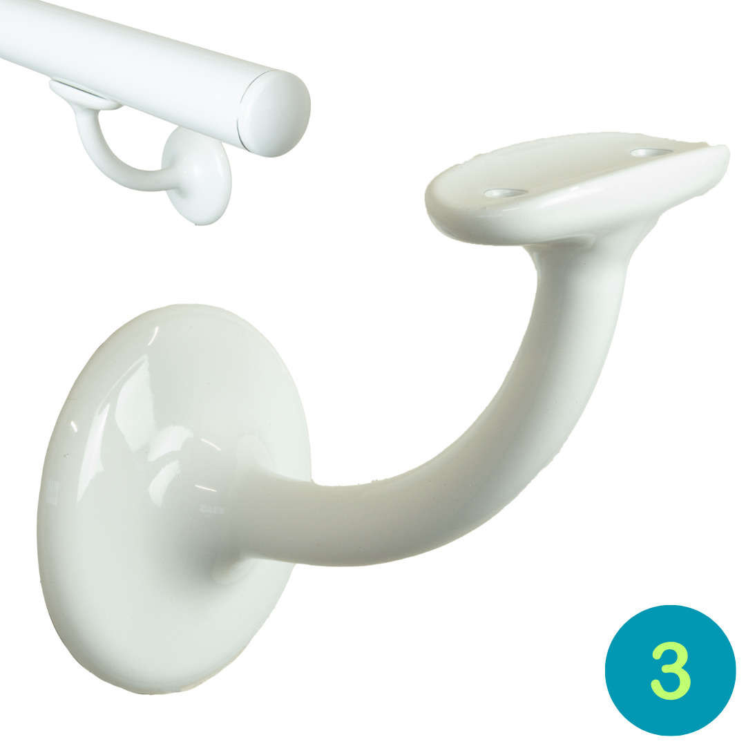 Accessori corrimano - Supporto tubo Mod V42R Bianco