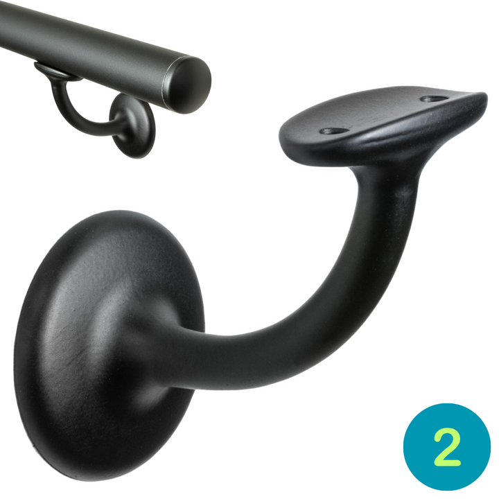 Accessori corrimano - Supporto tubo Mod V42R Nero