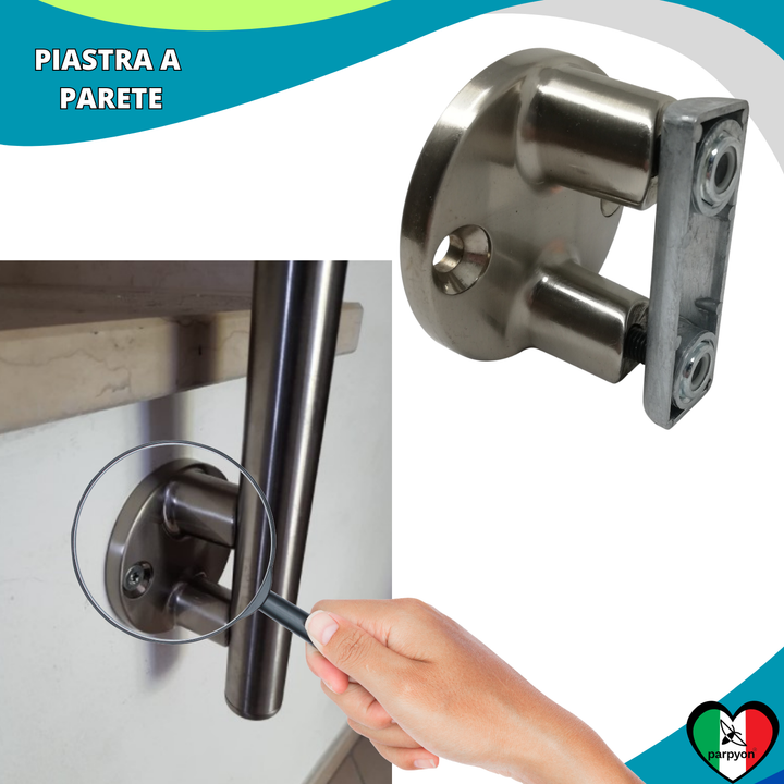 Accessori Ringhiera - Piastra Fissaggio a Parete