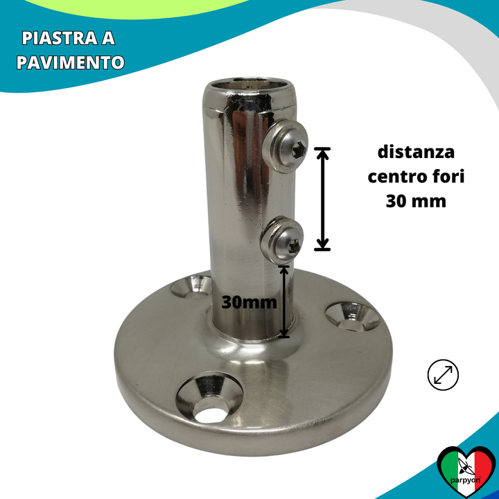 Accessori Ringhiera - Piastra Fissaggio a Pavimento