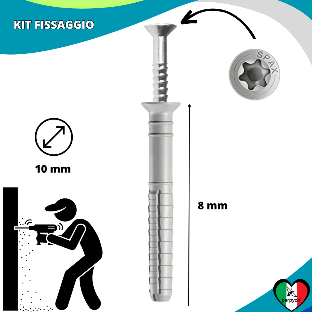 Accessori Ringhiera I Kit Tasselli e Vite - 6Pz