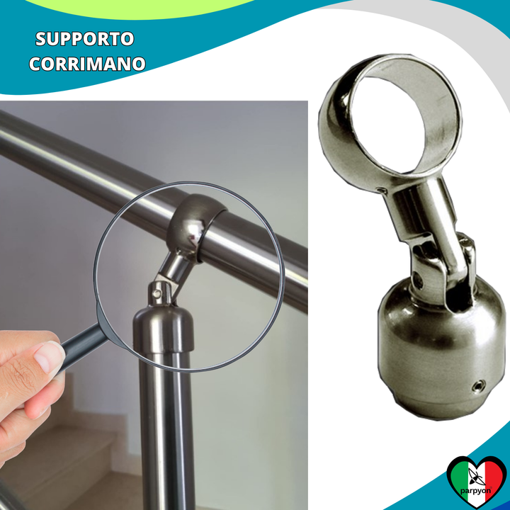 Accessori Ringhiera - Supporto snodato Corrimano