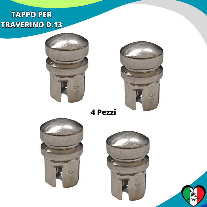 Accessori Ringhiera - Tappi Traversino D. 13mm - 4Pz