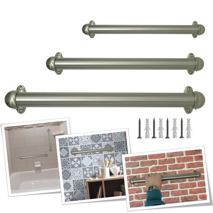 Corrimano Acciaio Inox a muro con supporti 519