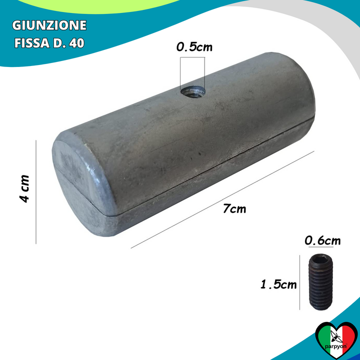 Accessori Corrimano - Giunzione fissa D.40