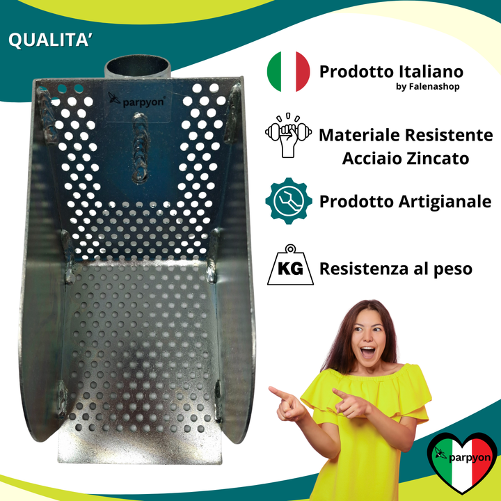 Paletta Forata Per Pulizia Tombini Griglie Canali Canaline Di Scolo Acciaio