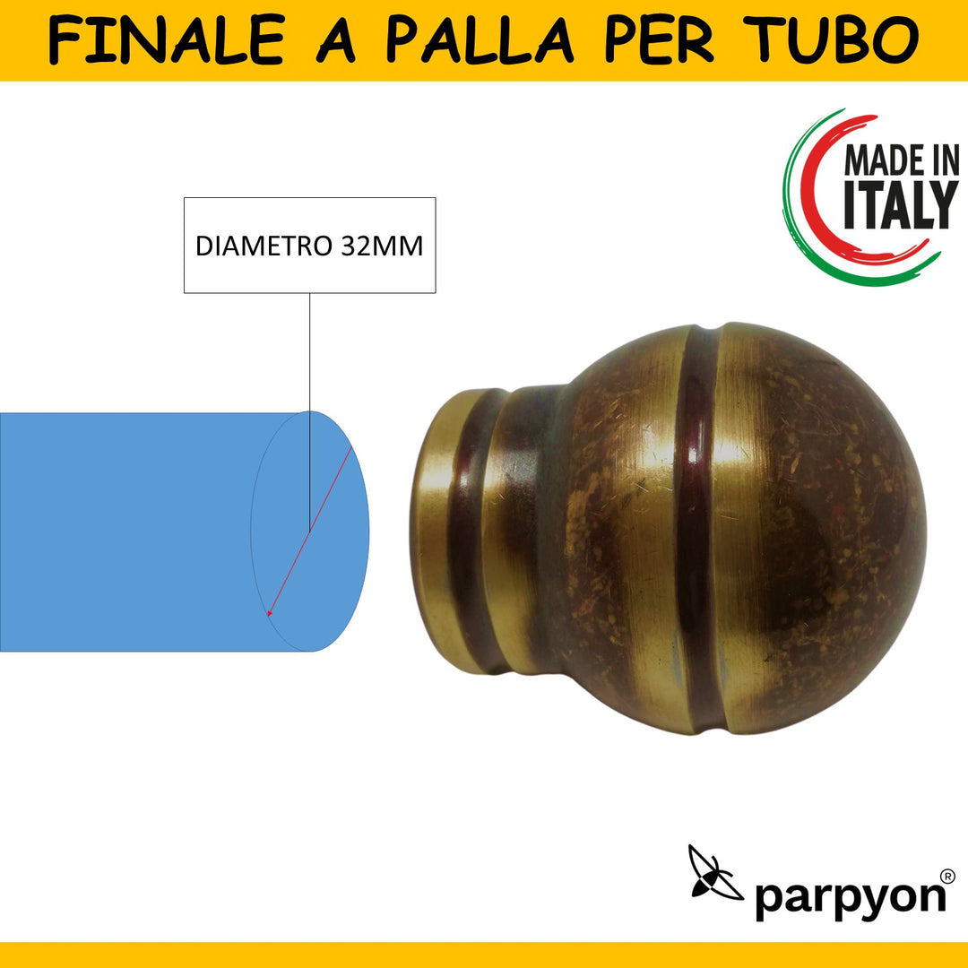 Accessori corrimano D.32 Tappi finale a Palla