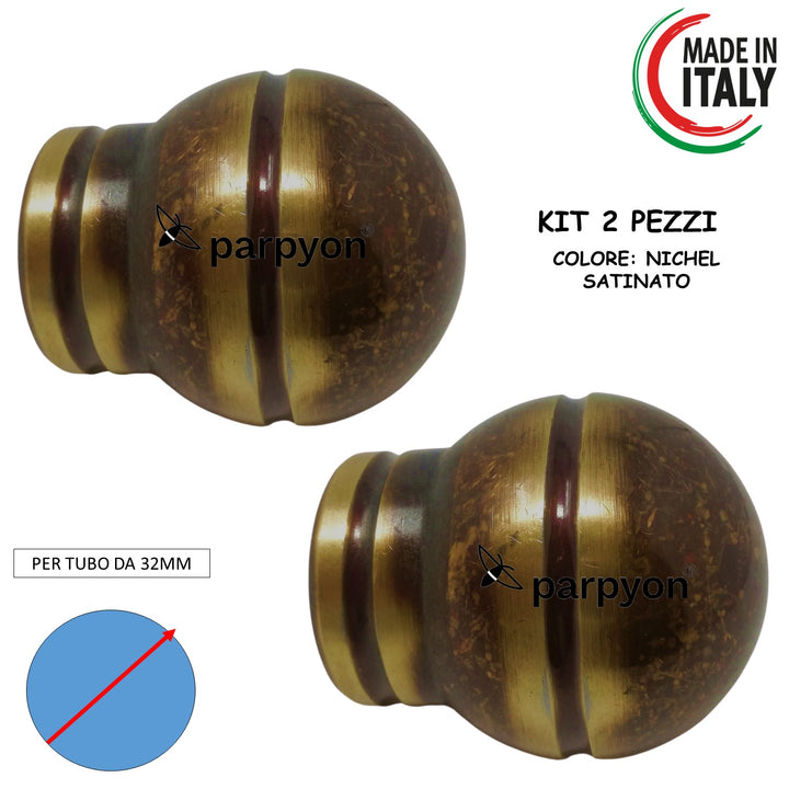 Accessori corrimano D.32 Tappi finale a Palla