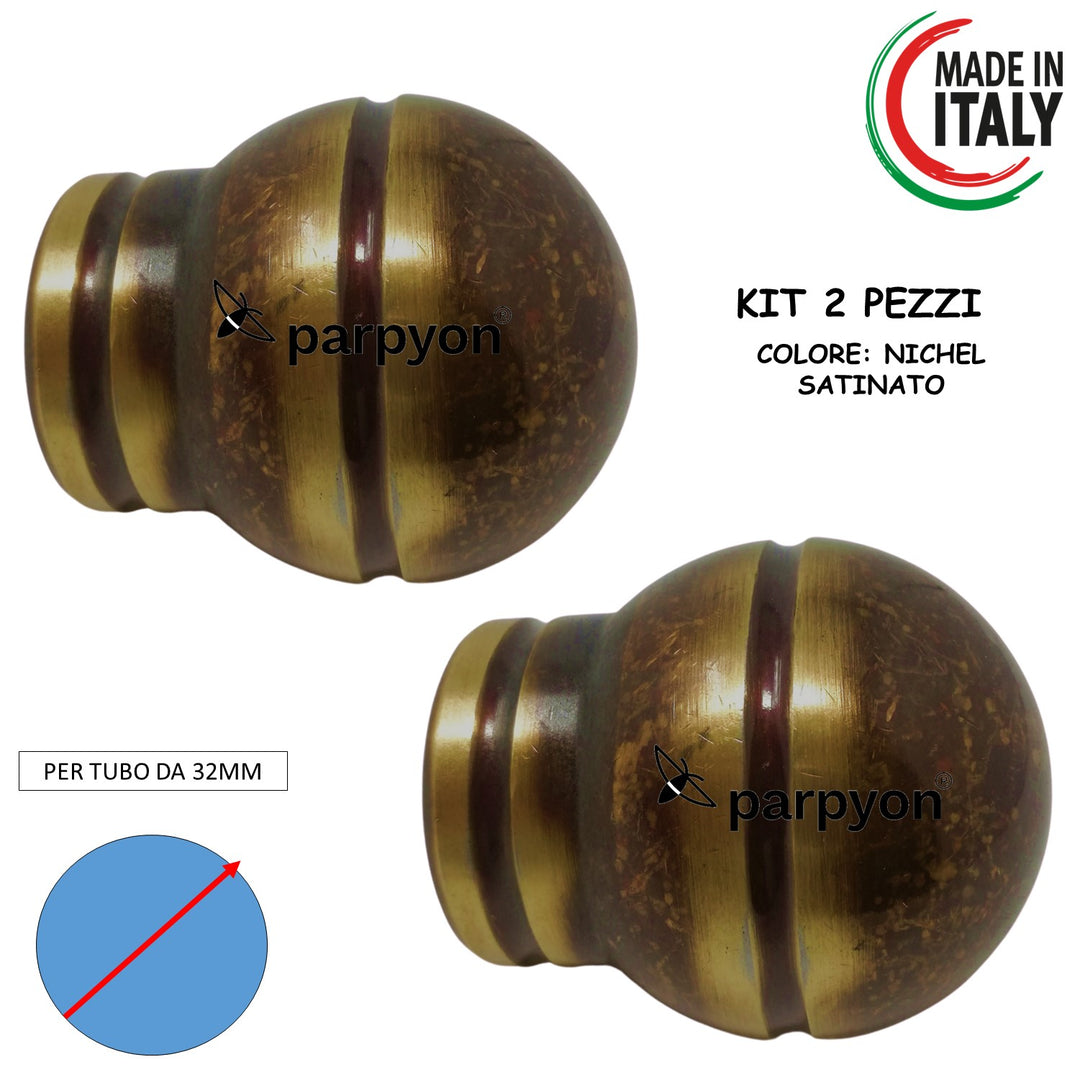 Accessori corrimano D.32 Tappi finale a Palla