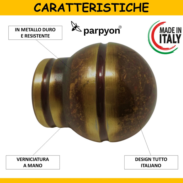 Accessori corrimano D.32 Tappi finale a Palla