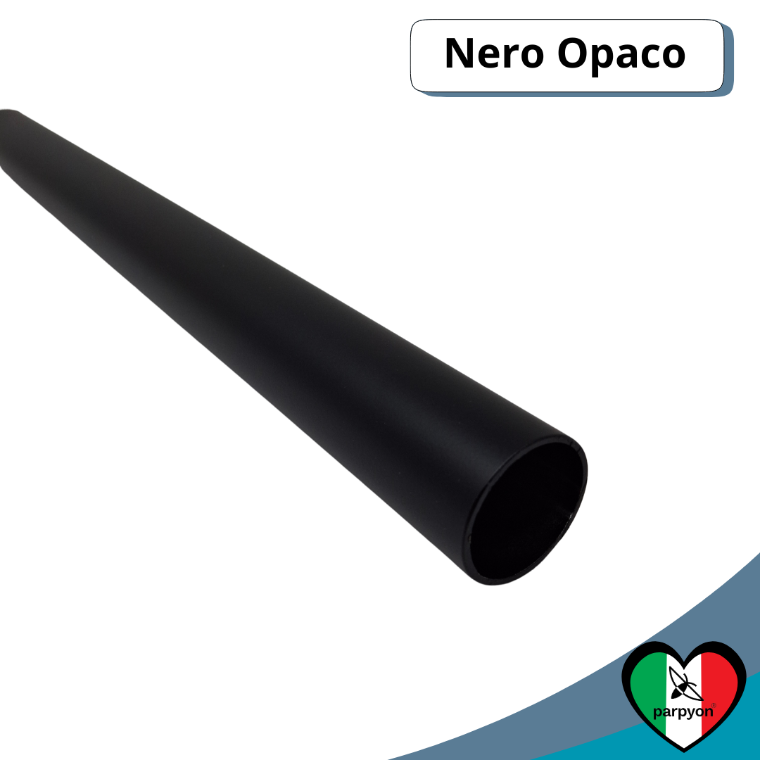 Tubo in metallo D.32 colore Nero Opaco
