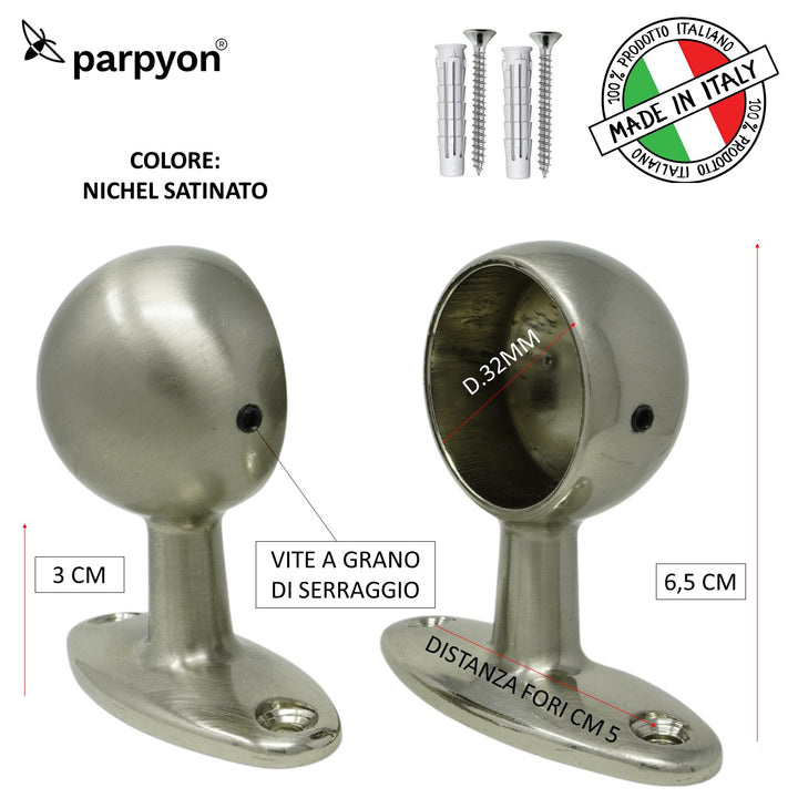 Accessori corrimano D.32 Supporti Tubo Mod-519