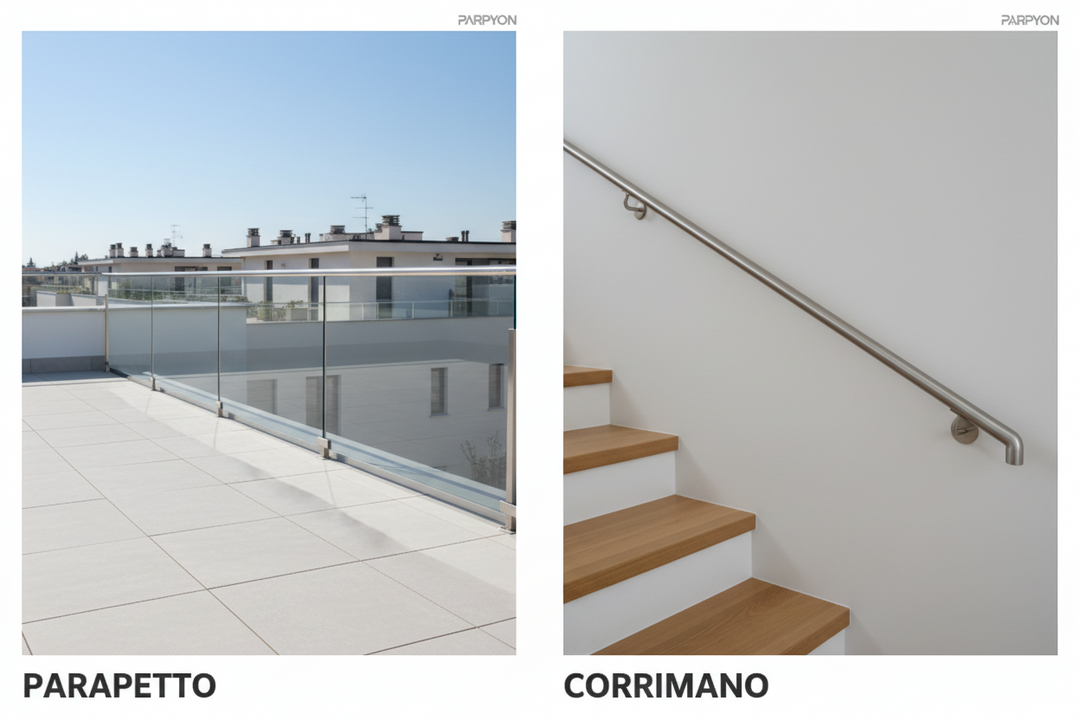 Guida Completa: Differenza tra Parapetto e Corrimano