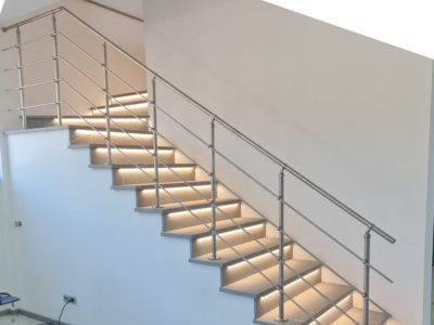 Ringhiera Scala In Acciaio Inox Da 3,50 MT - Fissaggio Pavimento – Falenashop - Foto 10