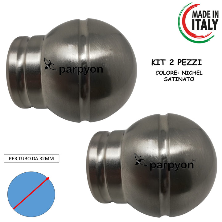Accessori corrimano D.32 Tappi finale a Palla