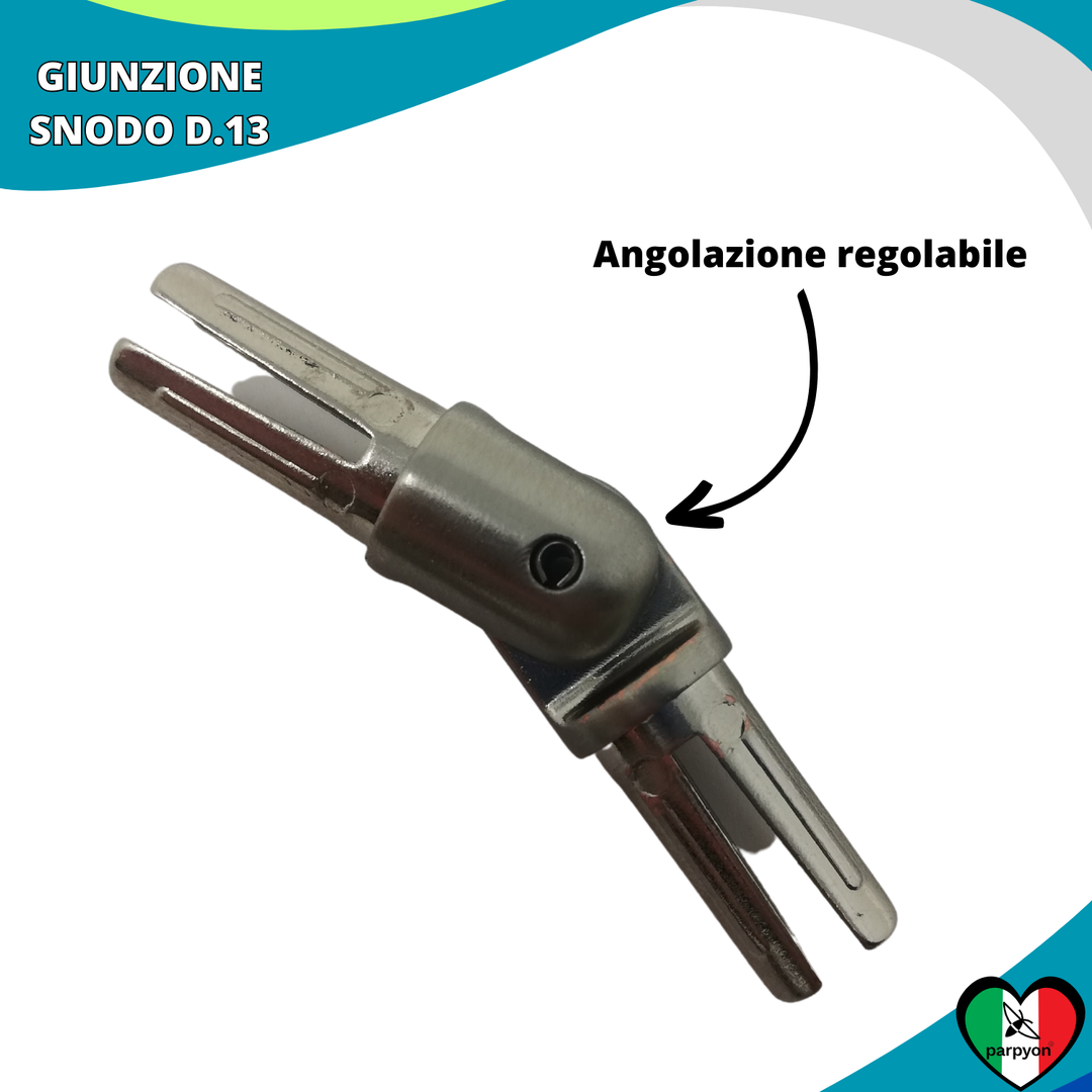 Accessori Ringhiera - Giunzione Snodo Tubo D.13 - 4Pz