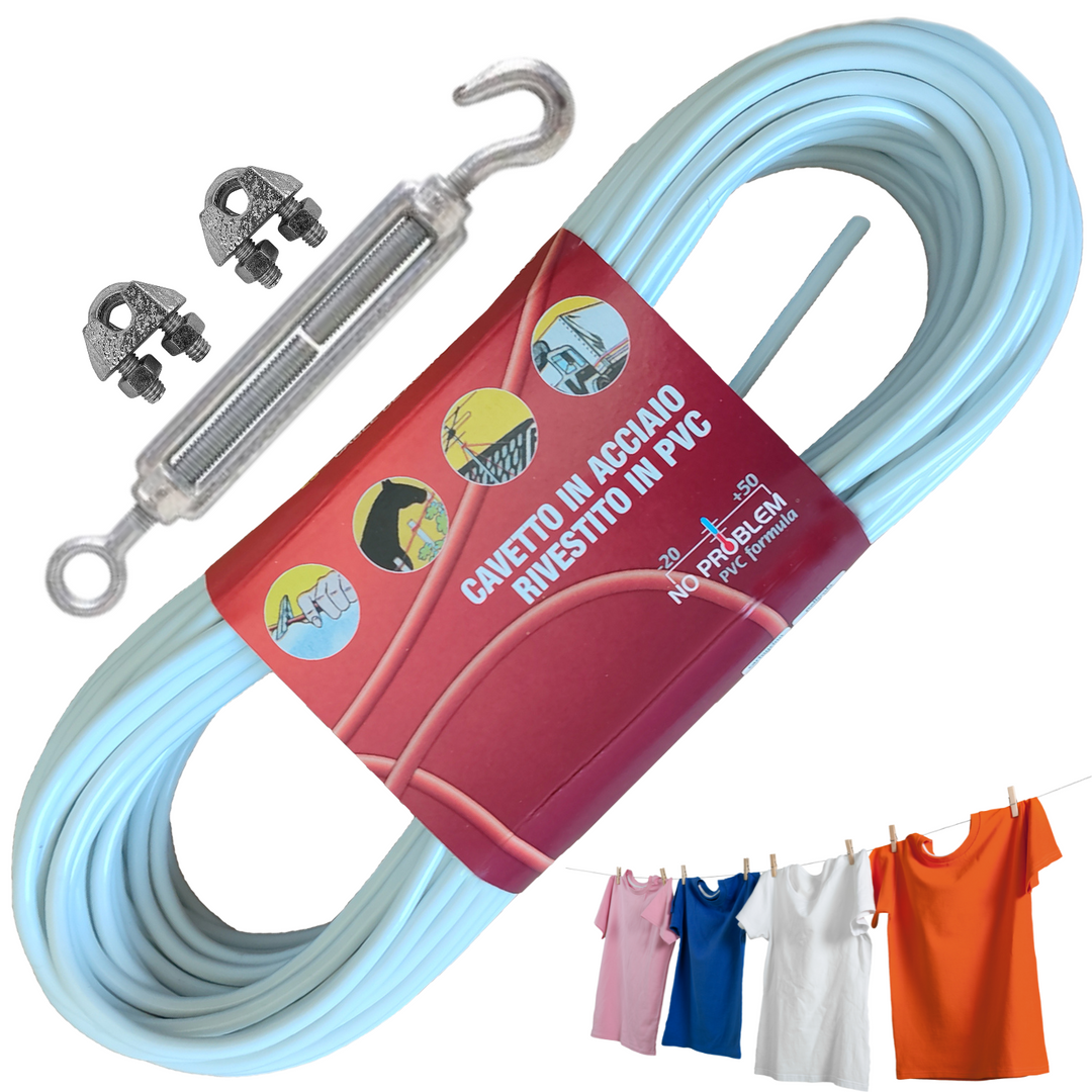 parpyon® Filo per stendere il bucato da esterno 30T x d.4,5 parpyon® Filo per stendere il bucato da esterno 30T x d.4,5