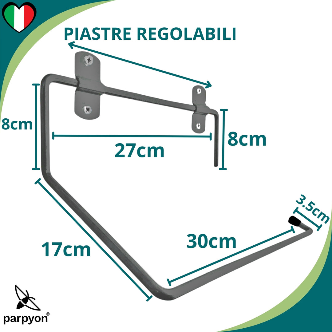 Parpyon® Portarotolo industriale a muro parete 3022