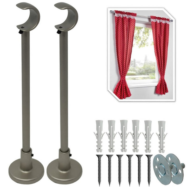 Supporti per bastoni tende in Metallo 859 2pz. + viti e tasselli