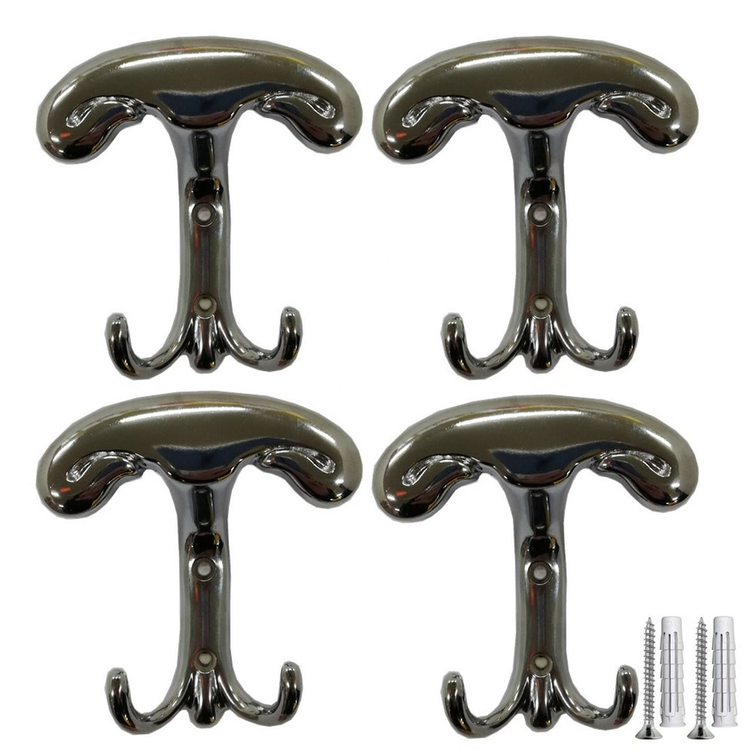 Appendiabiti Da Parete In Acciaio Inox 304 - 6 Ganci Tripli, Porta Capi E Borse, Per Ingresso, Bagno, Cucina, Nero Opaco