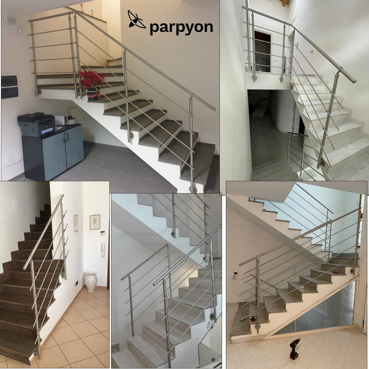 Ringhiera scala in Acciaio Inox da 5 MT - Fissaggio Parete