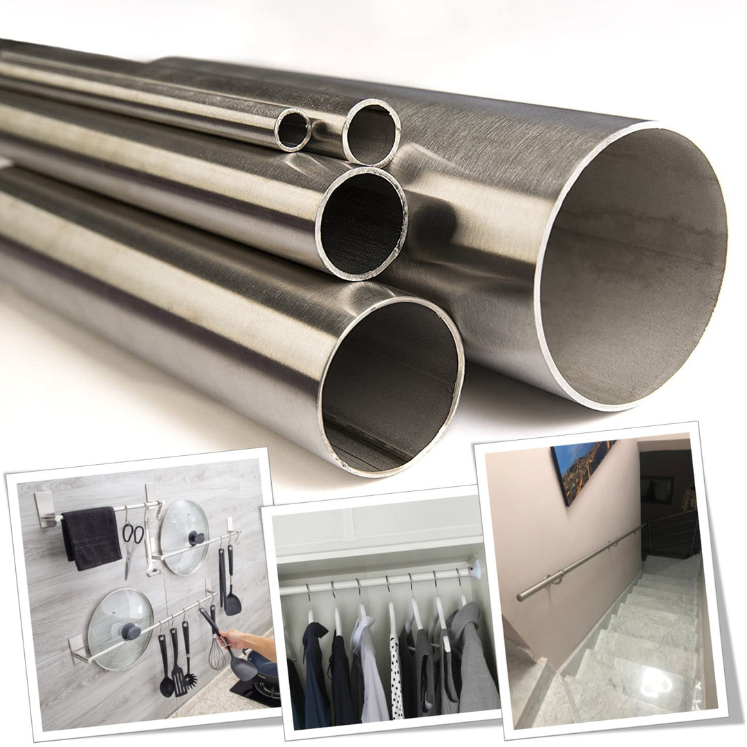 Accessori Ringhiera Tubo Corrimano in Acciaio Inox D. 32
